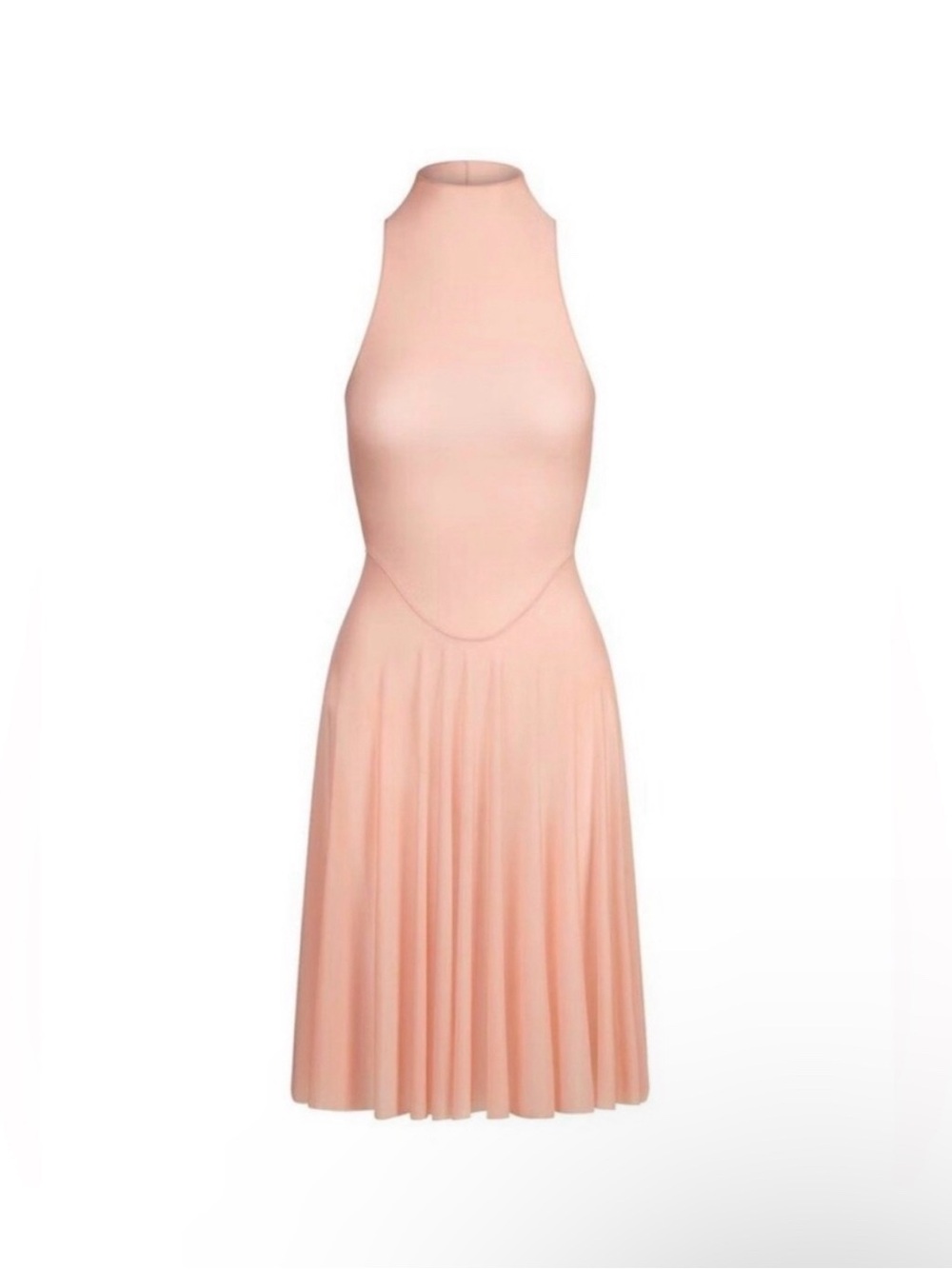 SKIMS Milky Sheer Desert Clay High Neck Midi Dress, MSRP $108 👗